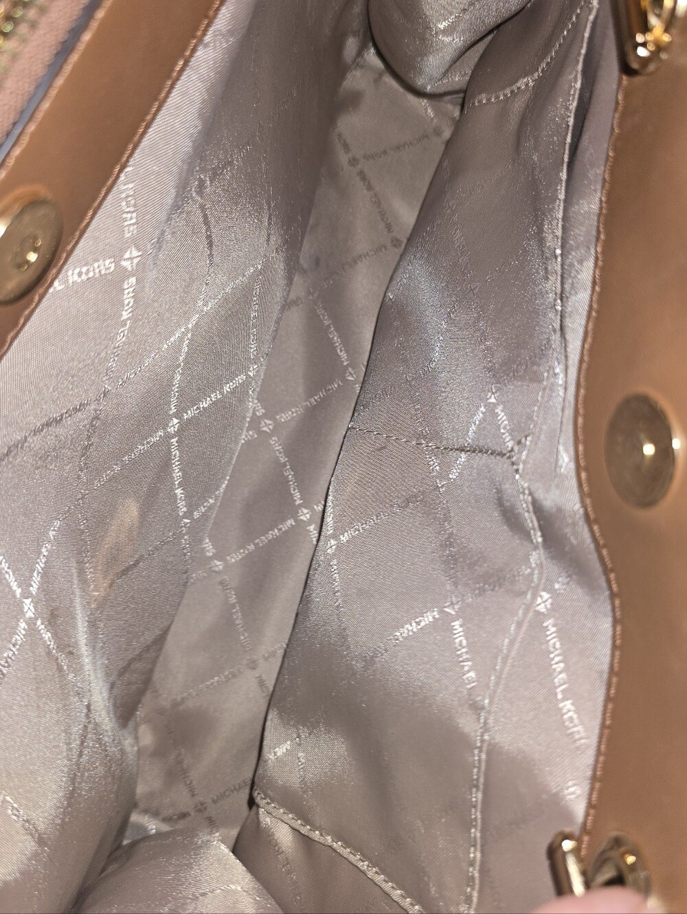 Michael Kors Brown MK Logo Chain-Accent Teagen Sm. - Picture 5 of 8